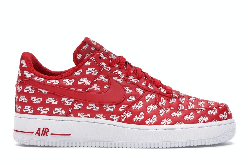 Nike Air Force 1 Low All Over Logo Red