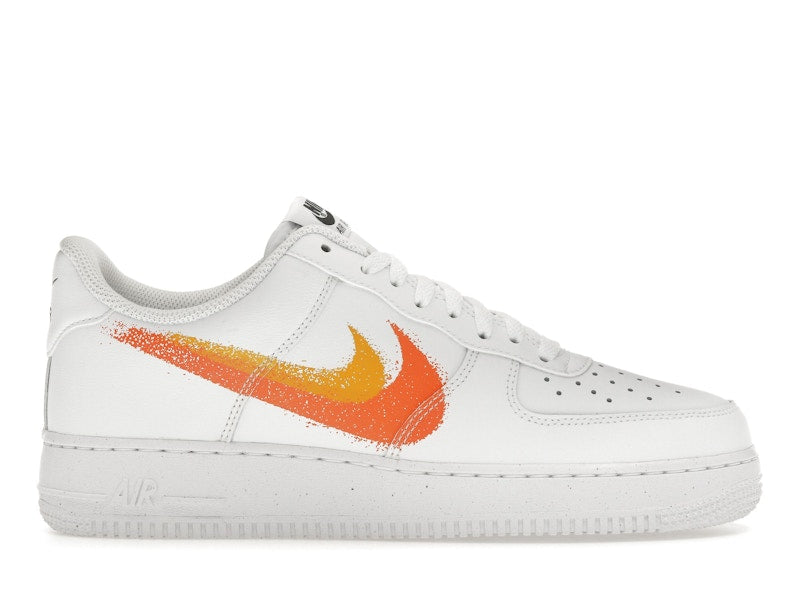 Nike Air Force 1 Low '07 Spray Paint Swoosh White Safety Orange