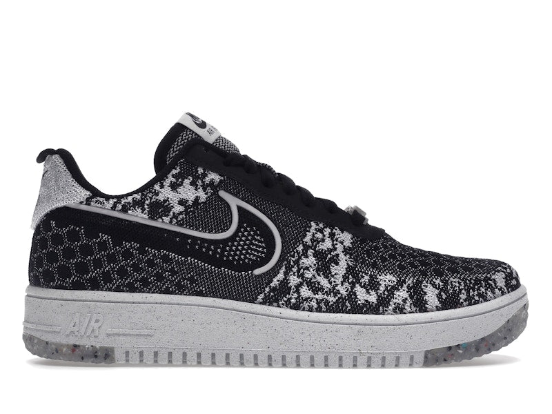 Nike Air Force 1 Low Crater Flyknit Black White Melange