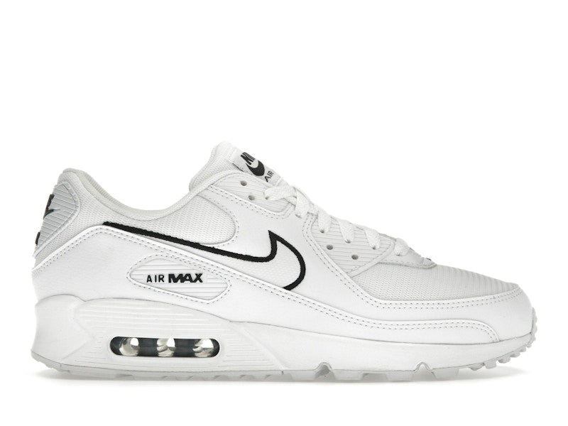 Nike Air Max 90 White Black Outlined Swoosh