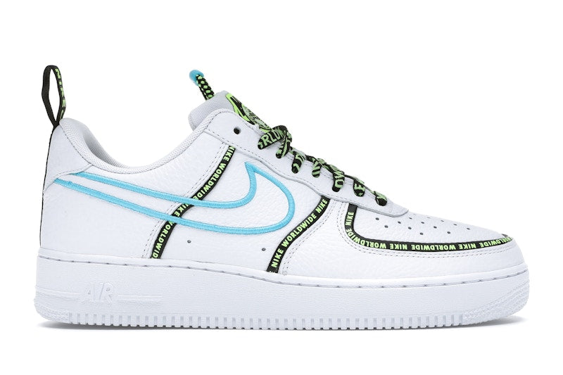 Nike Air Force 1 Low Worldwide White Blue Fury Volt