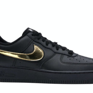Nike Air Force 1 Black Metallic Gold Removable Swoosh Pack - Image 2
