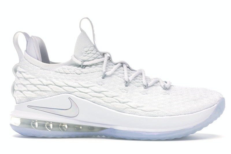 Nike LeBron 15 Low White Metallic Silver - Image 2