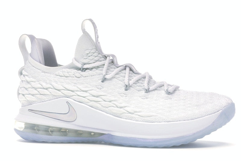 Nike LeBron 15 Low White Metallic Silver - Image 3