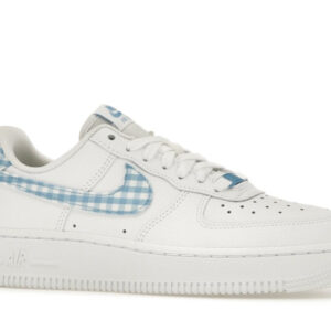Nike Air Force 1 Low '07 Essential White University Blue Gingham - Image 3