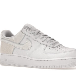 Nike Air Force 1 Low White Pony Hair Heel - Image 4