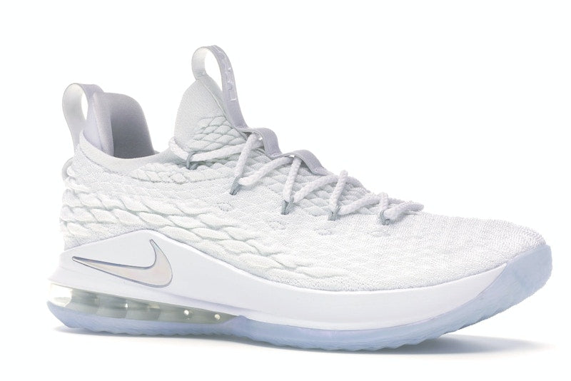 Nike LeBron 15 Low White Metallic Silver - Image 4