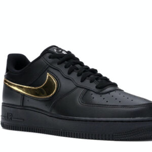 Nike Air Force 1 Black Metallic Gold Removable Swoosh Pack - Image 5