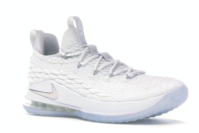 Nike LeBron 15 Low White Metallic Silver - Image 5
