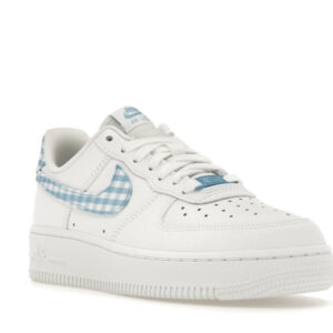 Nike Air Force 1 Low '07 Essential White University Blue Gingham - Image 6