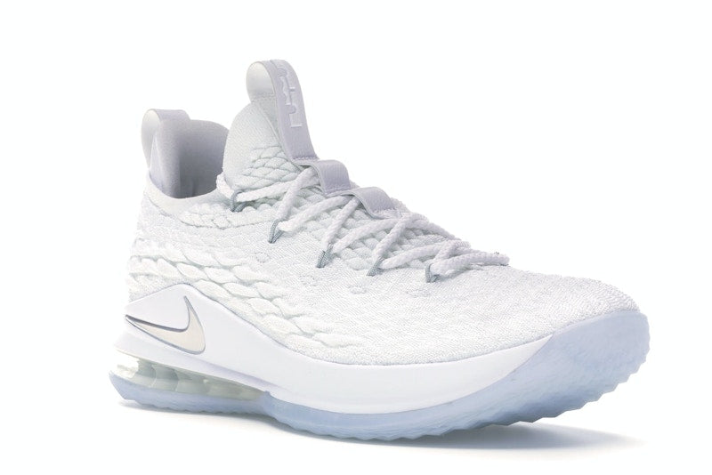 Nike LeBron 15 Low White Metallic Silver - Image 6
