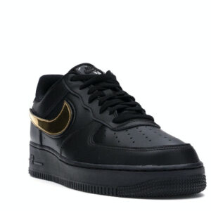 Nike Air Force 1 Black Metallic Gold Removable Swoosh Pack - Image 7