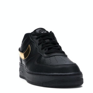 Nike Air Force 1 Black Metallic Gold Removable Swoosh Pack - Image 8