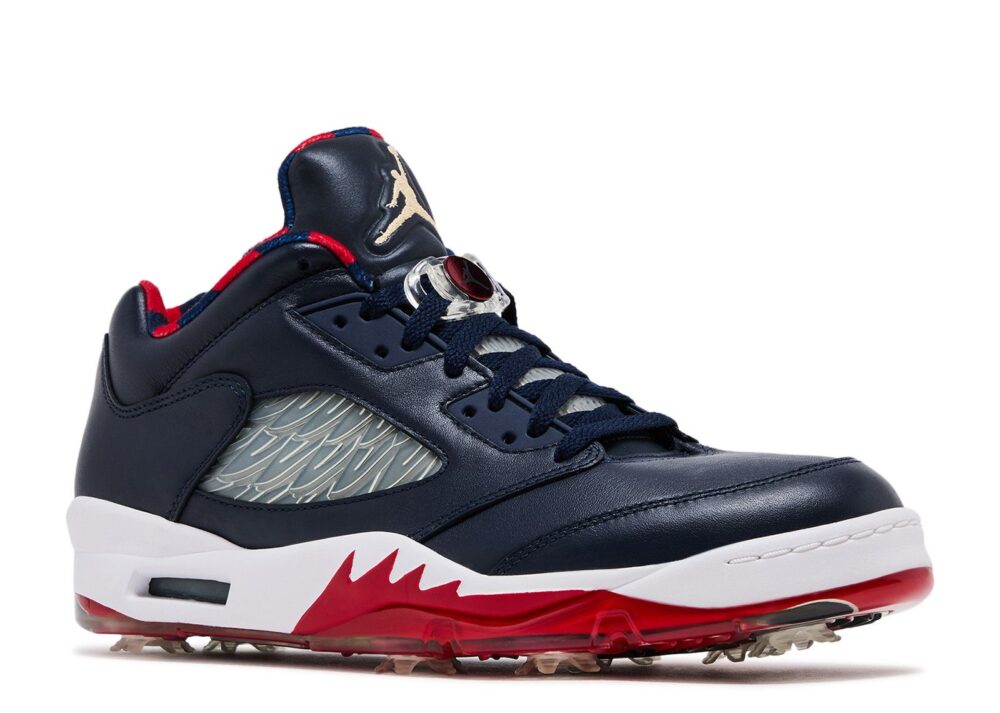 Jordan 5 Low Golf Obsidian Red